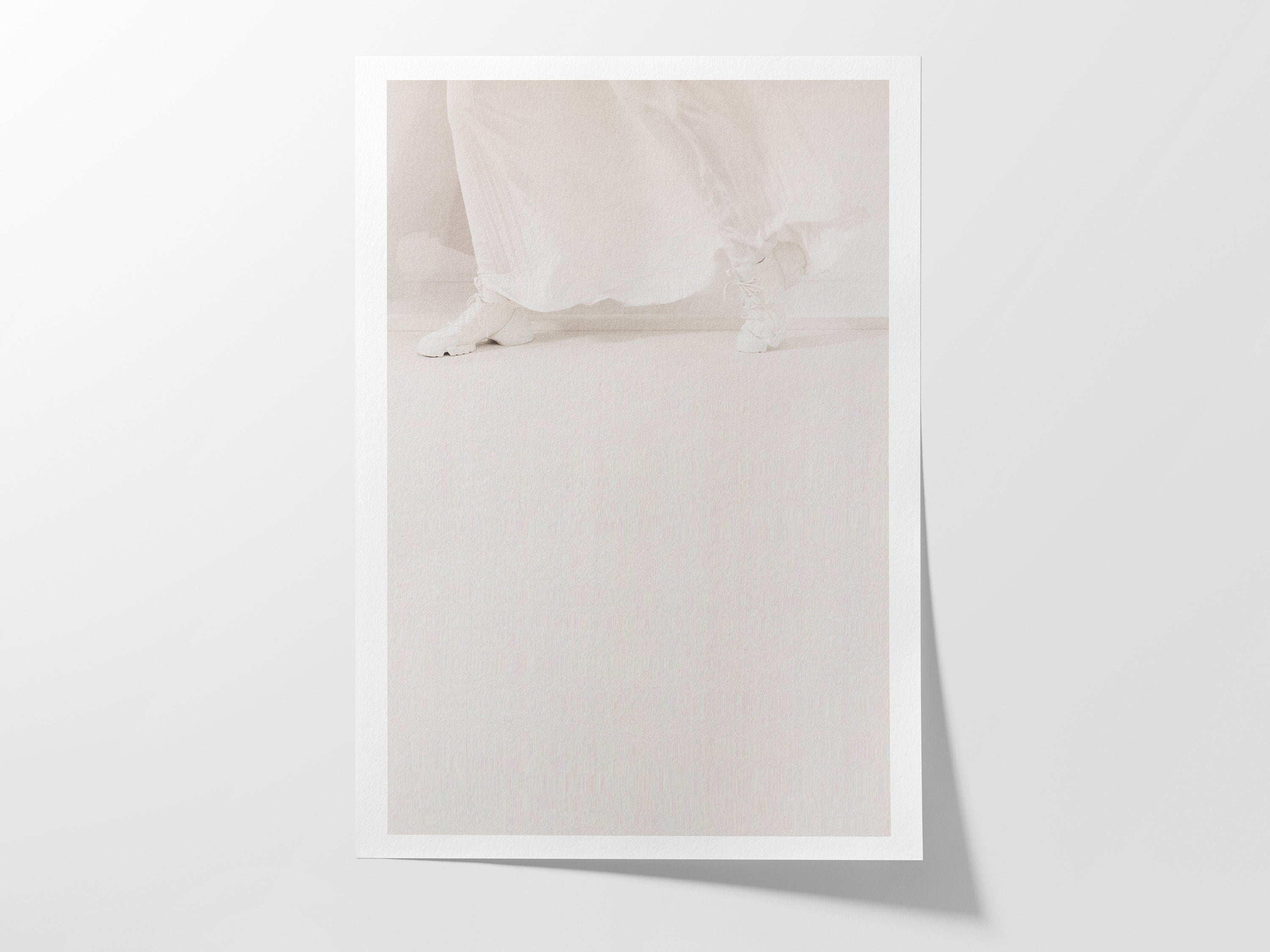 Ultra Minimalist White On White Wall Art Print - Elegant, Simple, Neutral Decor for Bedroom, Office, Living | Untitled (289) Giclée Print