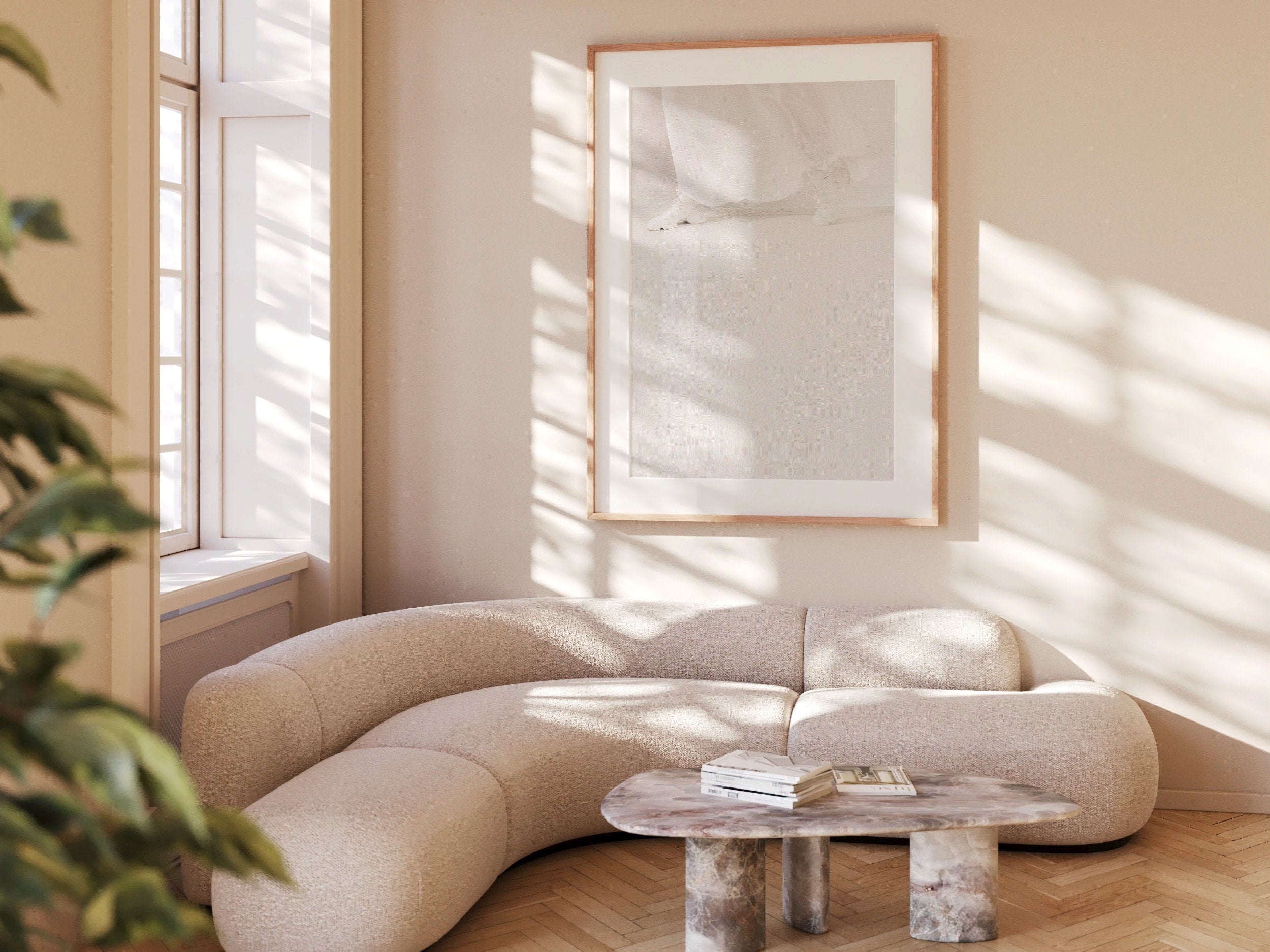 Ultra Minimalist White On White Wall Art Print - Elegant, Simple, Neutral Decor for Bedroom, Office, Living | Untitled (289) Giclée Print