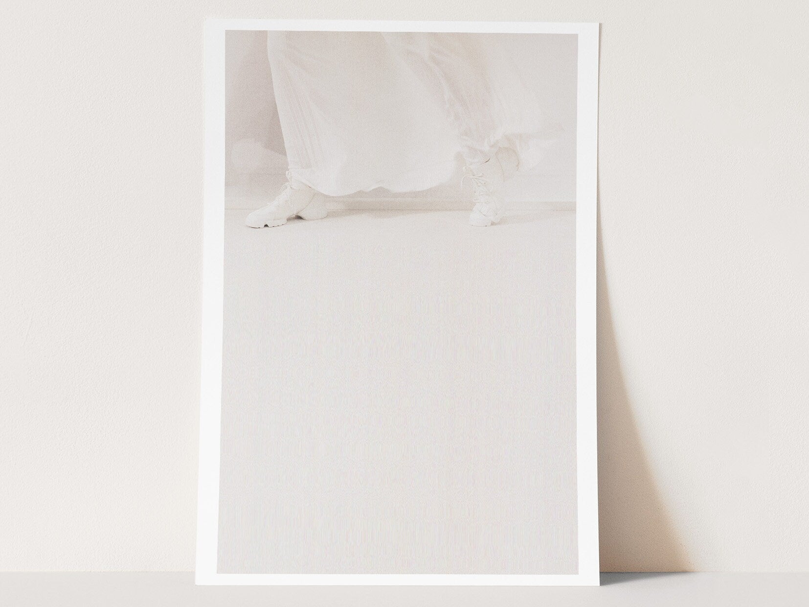 Ultra Minimalist White On White Wall Art Print - Elegant, Simple, Neutral Decor for Bedroom, Office, Living | Untitled (289) Giclée Print