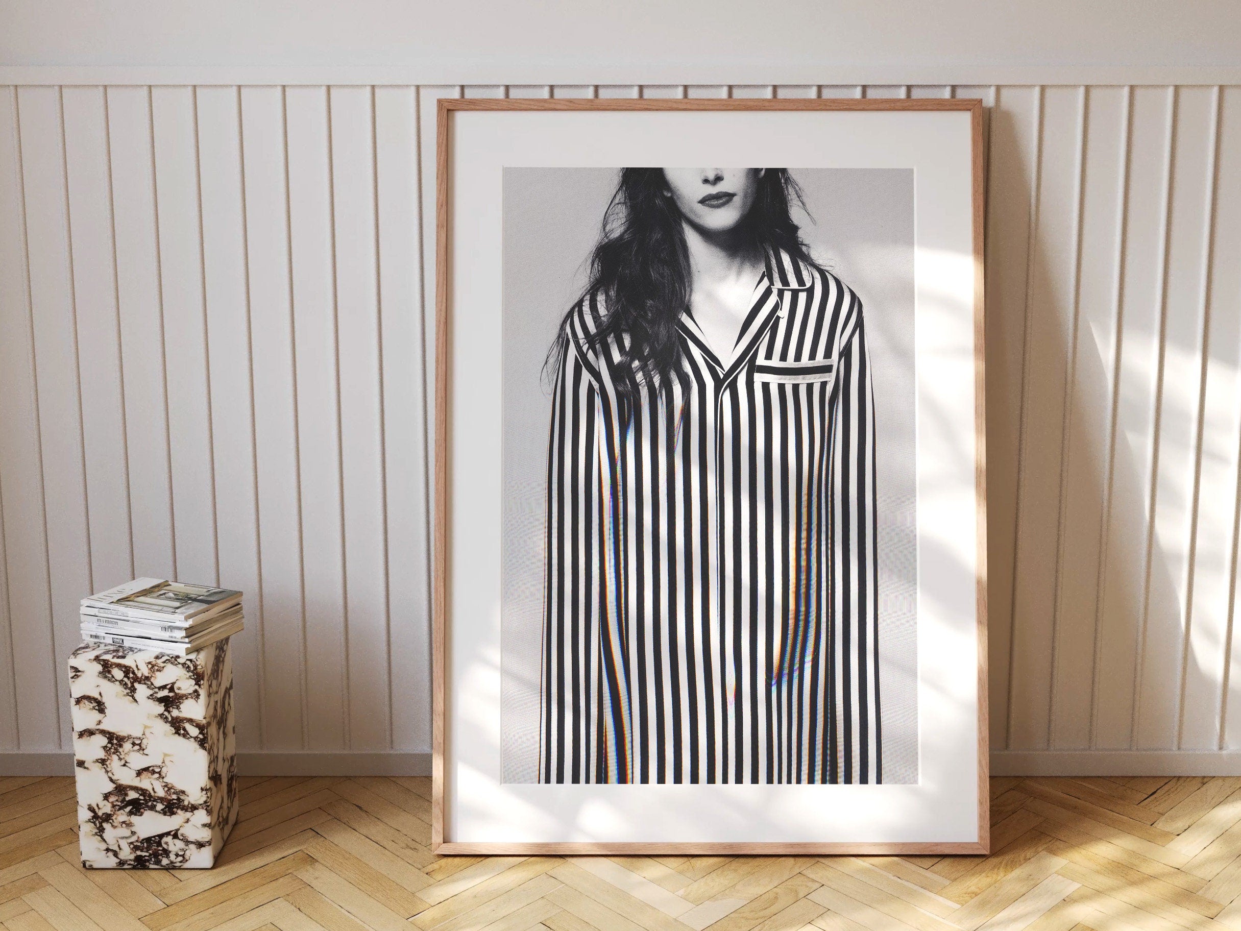 Black and White Stripe Wall Art Print - Minimalist Eclectic Decor for Living Room, Bedroom, Guest Room, Airbnb | Untitled (290) Giclée Print