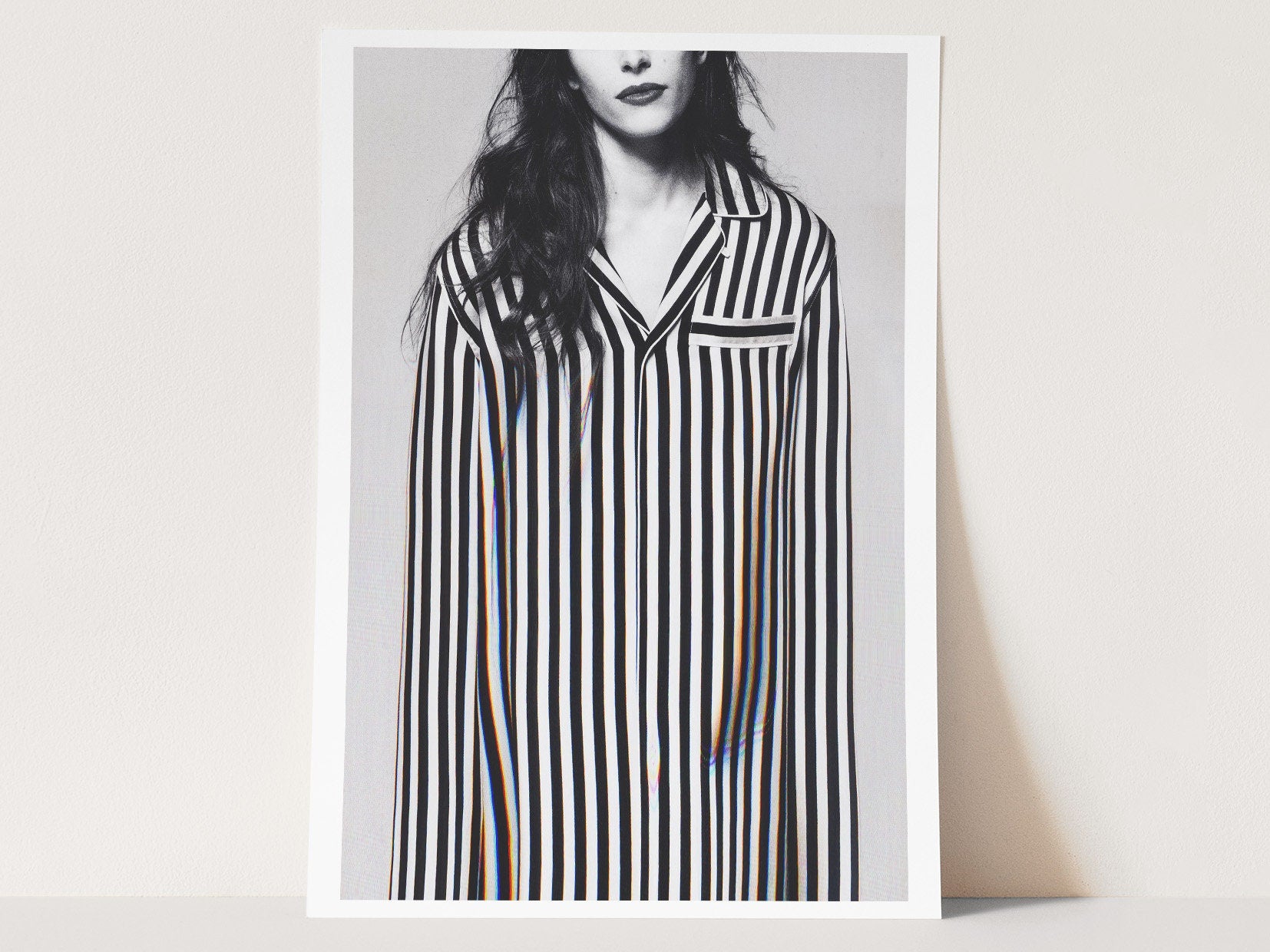 Black and White Stripe Wall Art Print - Minimalist Eclectic Decor for Living Room, Bedroom, Guest Room, Airbnb | Untitled (290) Giclée Print