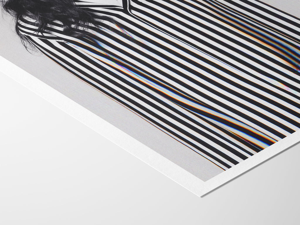 Black and White Stripe Wall Art Print - Minimalist Eclectic Decor for Living Room, Bedroom, Guest Room, Airbnb | Untitled (290) Giclée Print