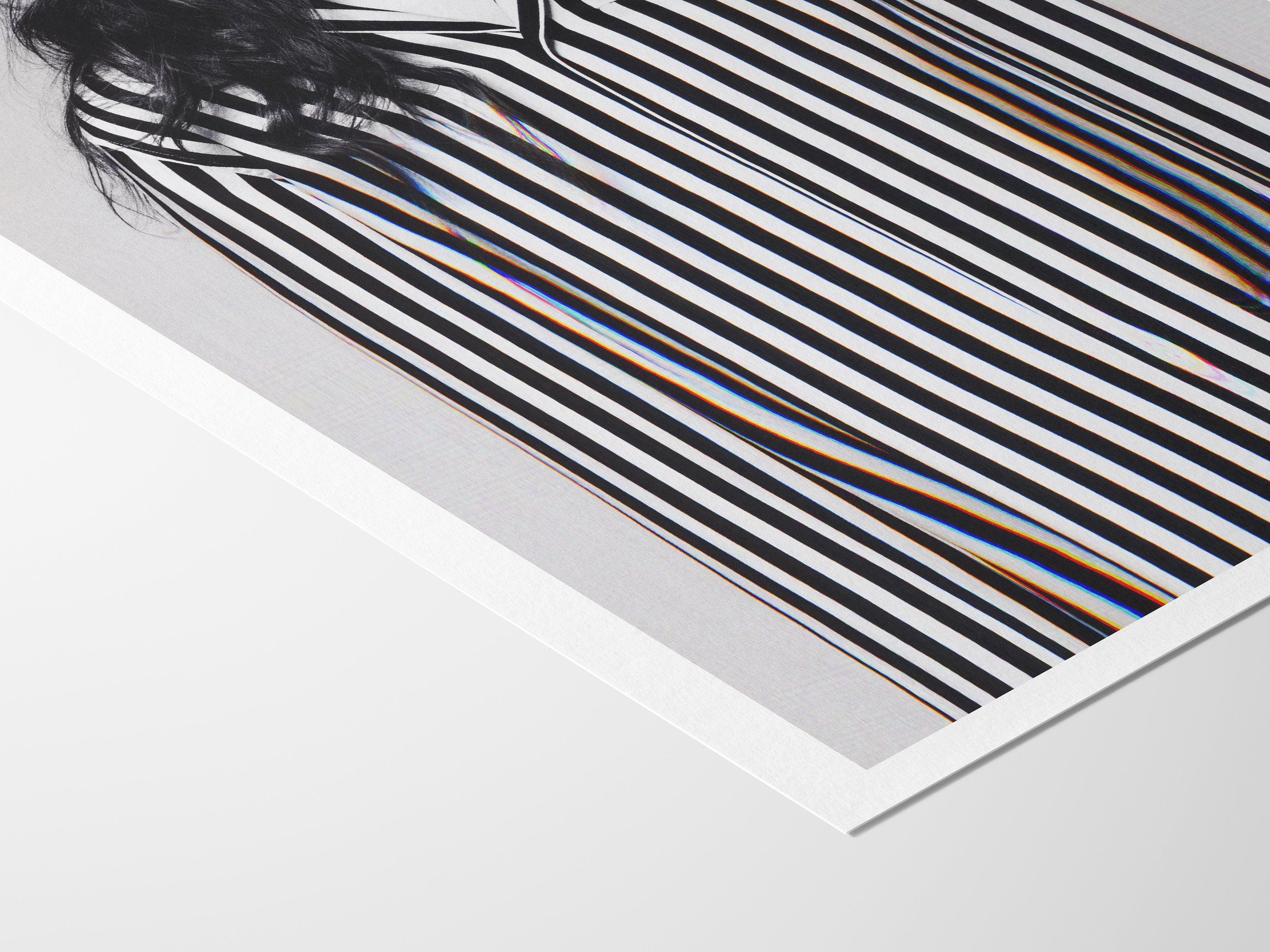 Black and White Stripe Wall Art Print - Minimalist Eclectic Decor for Living Room, Bedroom, Guest Room, Airbnb | Untitled (290) Giclée Print