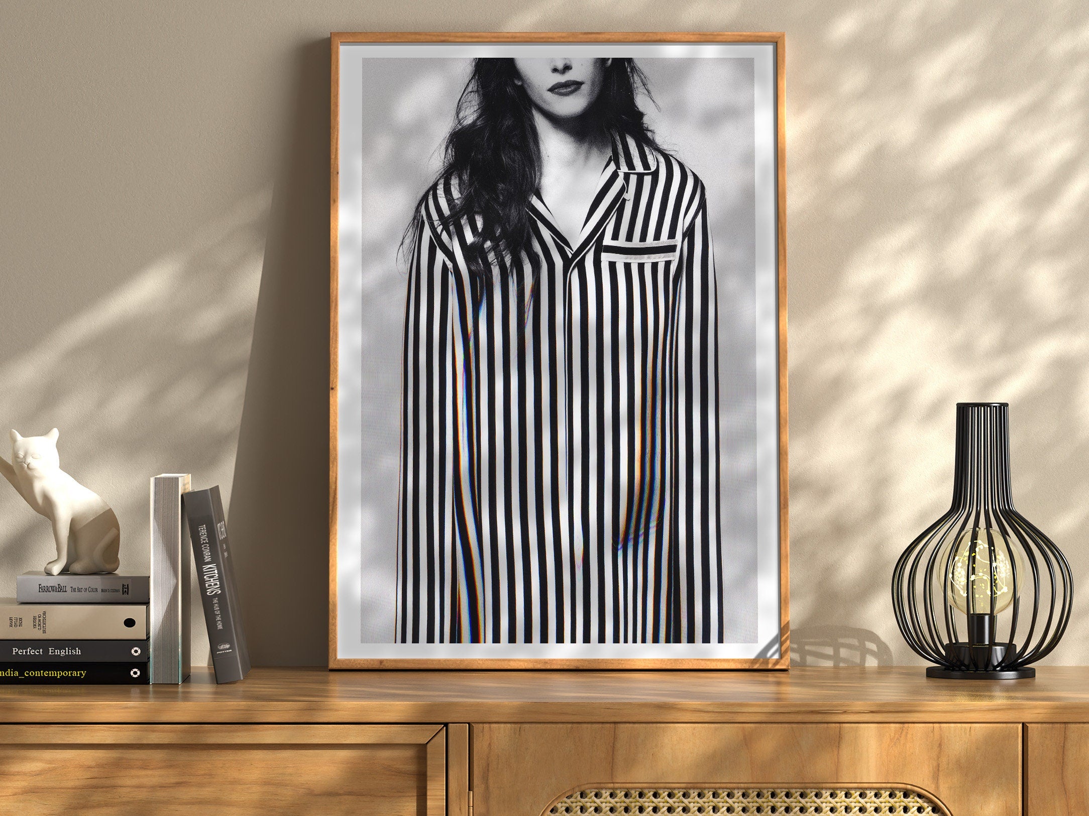 Black and White Stripe Wall Art Print - Minimalist Eclectic Decor for Living Room, Bedroom, Guest Room, Airbnb | Untitled (290) Giclée Print