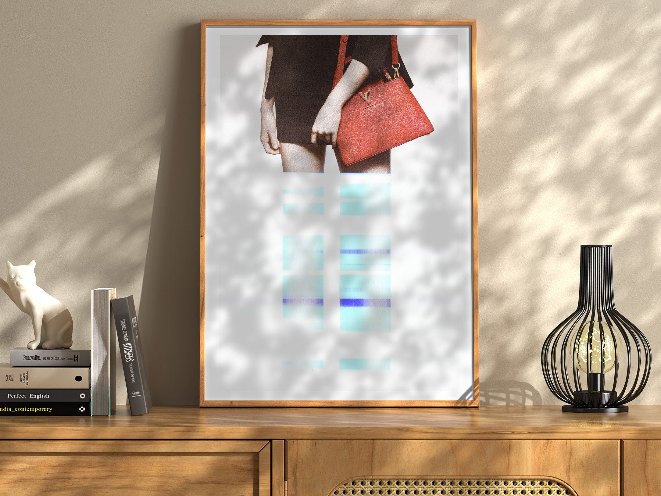 Altered Fashion Photo Art - Luxury Designer Handbag Glitch Wall Decor For Bedroom Above Bed, Living Room | Untitled (292) Giclée Print