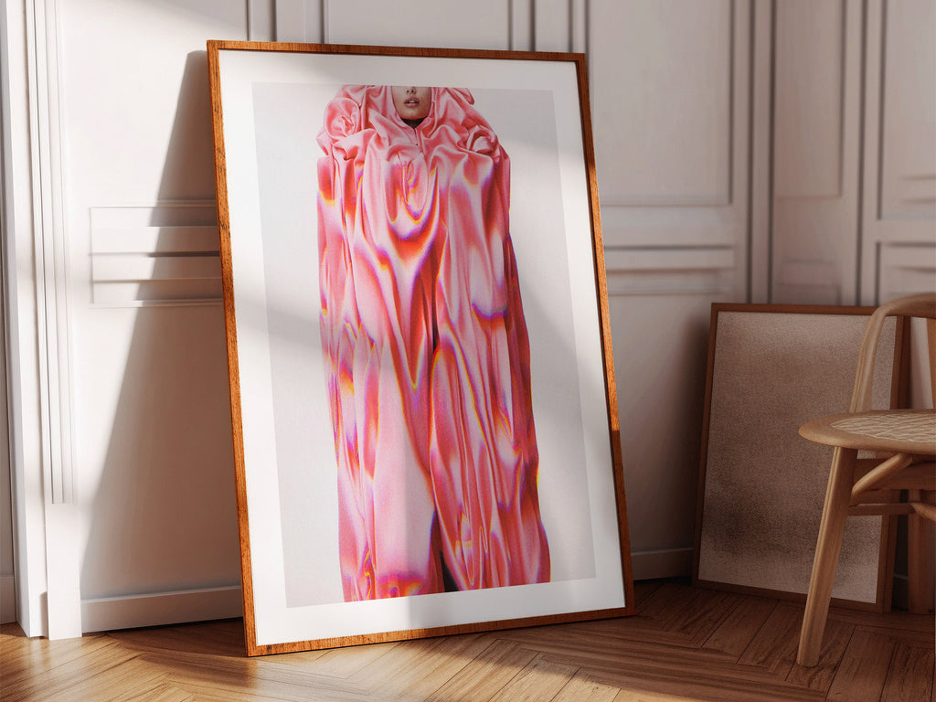 Pink Coral Wall Decor Art Print - Feminine Fashion Aesthetic - Abstract Altered Photo For Women Home Office | Untitled (294) Giclée Print