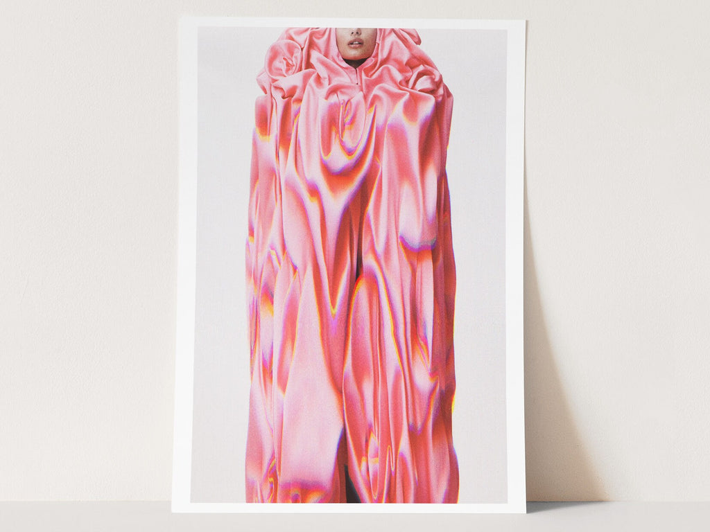 Pink Coral Wall Decor Art Print - Feminine Fashion Aesthetic - Abstract Altered Photo For Women Home Office | Untitled (294) Giclée Print