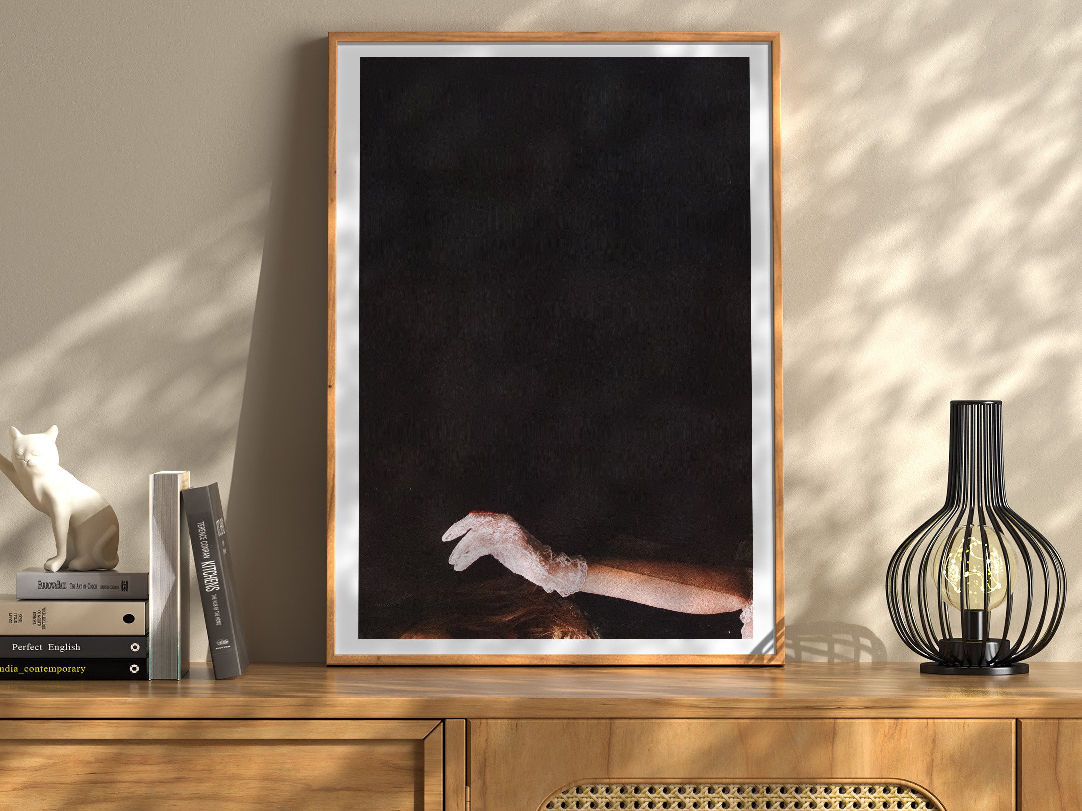 Beautiful Minimal Black And White Wall Art Print | Elegant Dark Decor for Living Room, Bedroom, Office, Dining | Untitled (295) Giclée Print