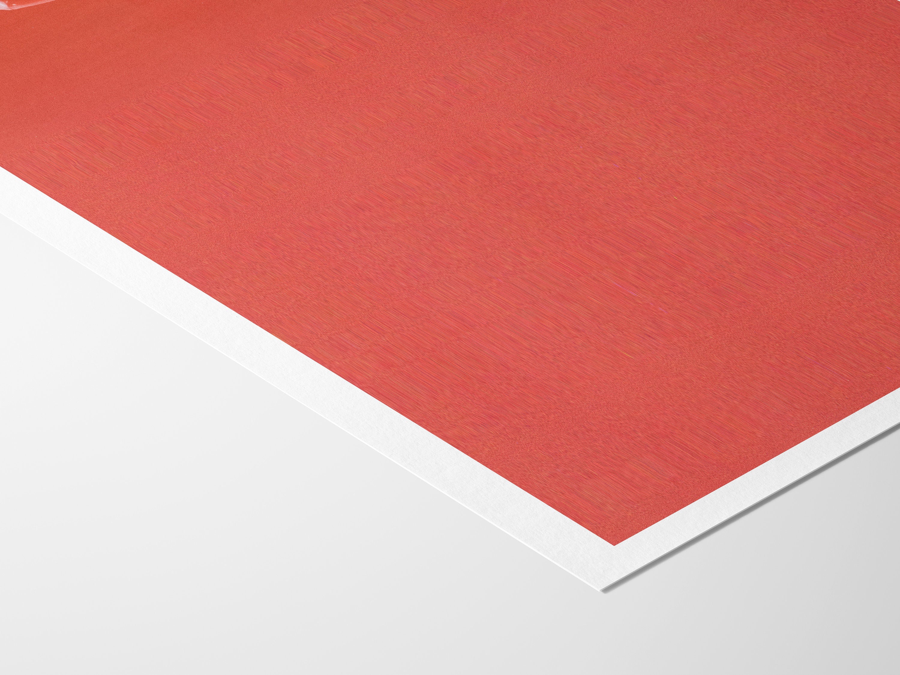 Red Abstract Minimalist Wall Art Print - Modern Glitch Fashion Photo - Eclectic, Classy Decor for Home, Office | Untitled (297) Giclée Print