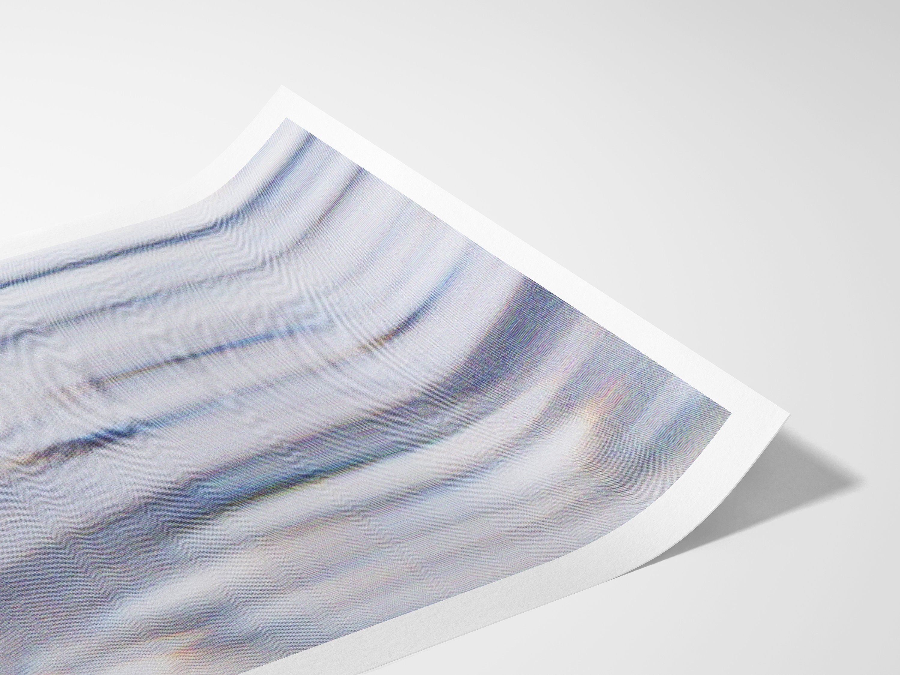 Retro Fashion Sunglasses Umbrella Wall Art Print, Elegant Decor for Living Room, Office, Blue Abstract Vibe | Untitled (299) Giclée Print