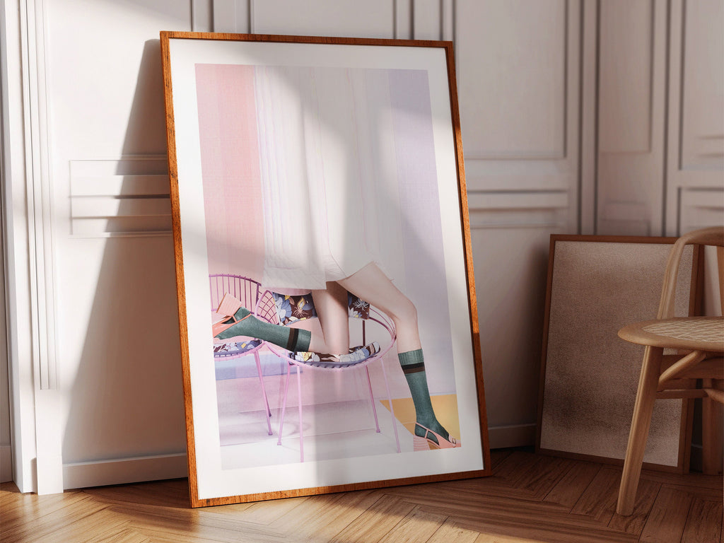 Pink, White, Purple Photo Wall Art - Bright Feminine Fashion Artwork For Bedroom, Bathroom, Salon, Office | Untitled (303) Giclée Print