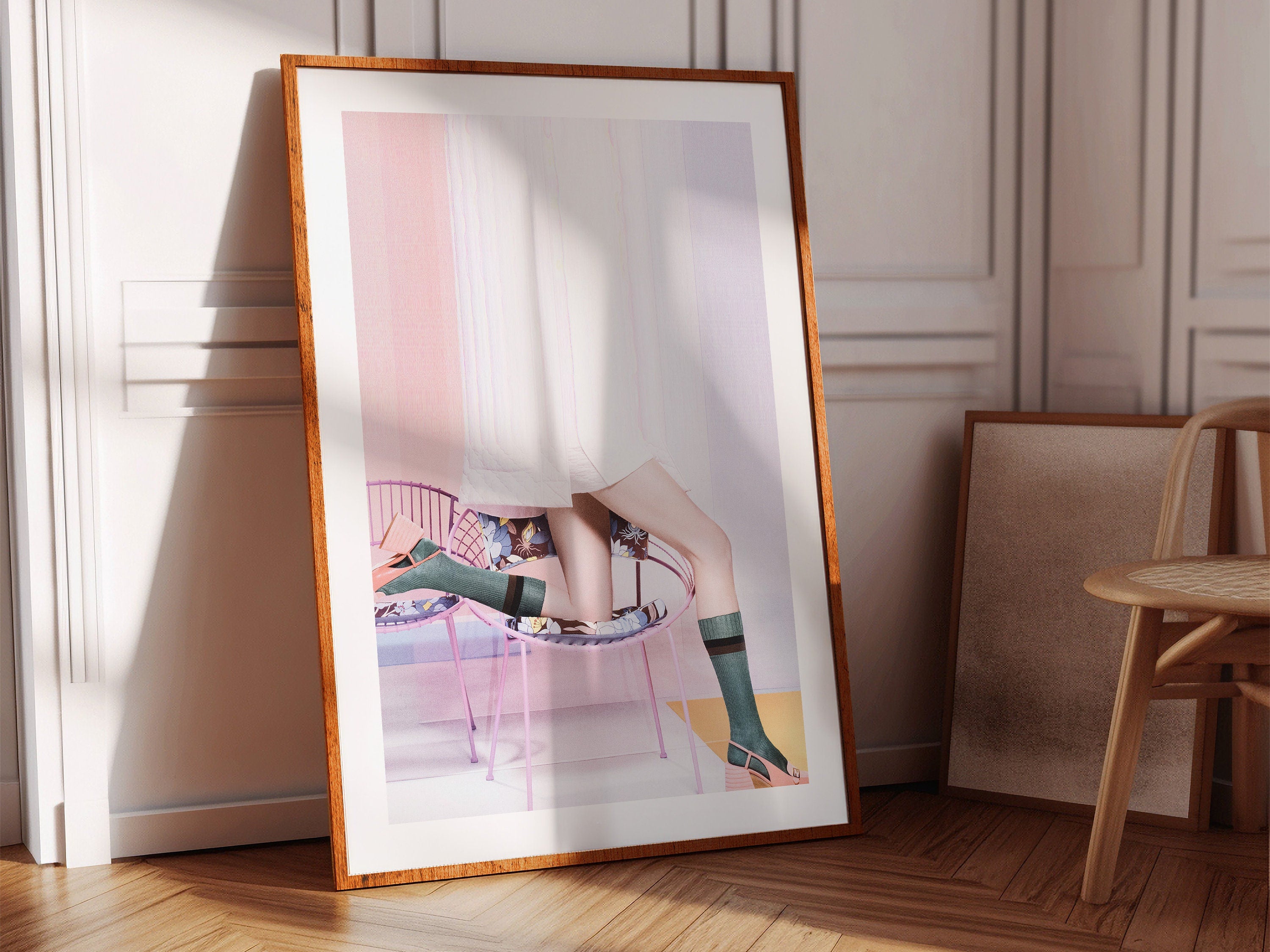 Pink, White, Purple Photo Wall Art - Bright Feminine Fashion Artwork For Bedroom, Bathroom, Salon, Office | Untitled (303) Giclée Print