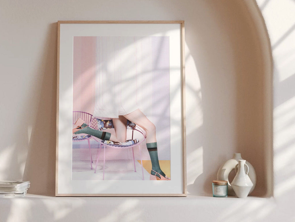 Pink, White, Purple Photo Wall Art - Bright Feminine Fashion Artwork For Bedroom, Bathroom, Salon, Office | Untitled (303) Giclée Print