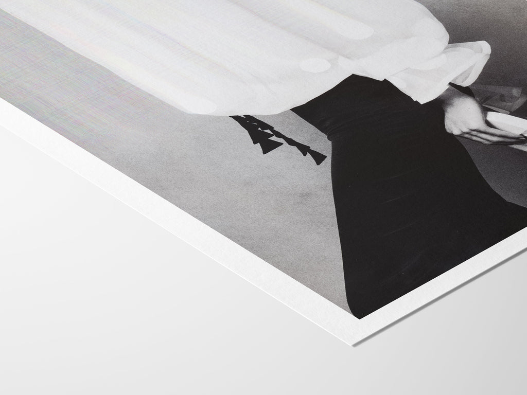 Minimalist Black and White Canvas Wall Art - Elegant Feminine Art for Living Room, Bedroom, Office, Bathroom | Untitled (308) Giclée Print