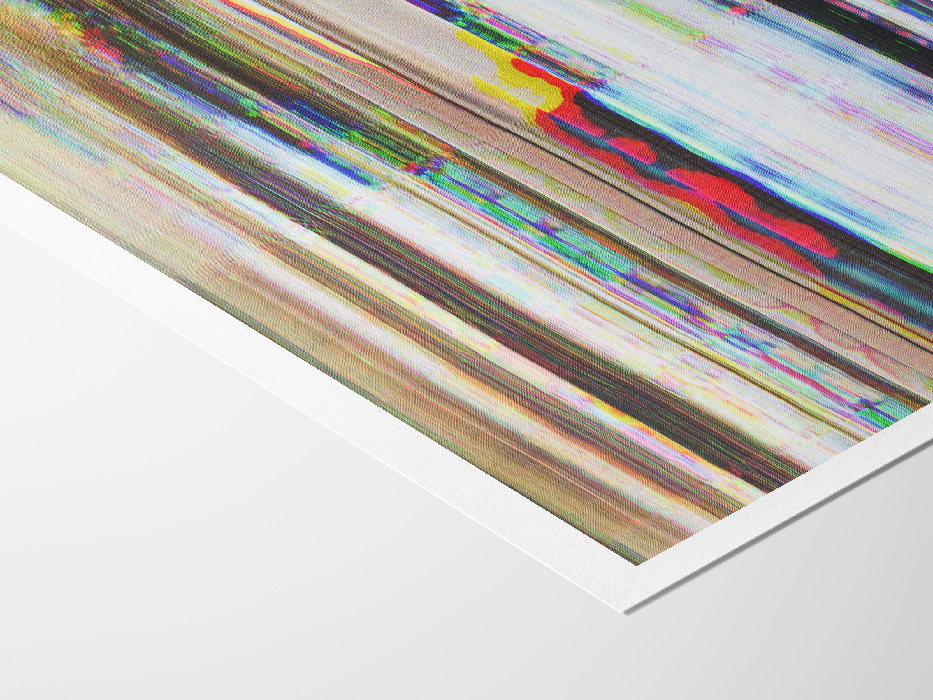 Surreal Psychedelic Glitch Wall Art - Colorful Futuristic Abstract Artwork for Living Room, Home Office Decor | Untitled (310) Giclée Print