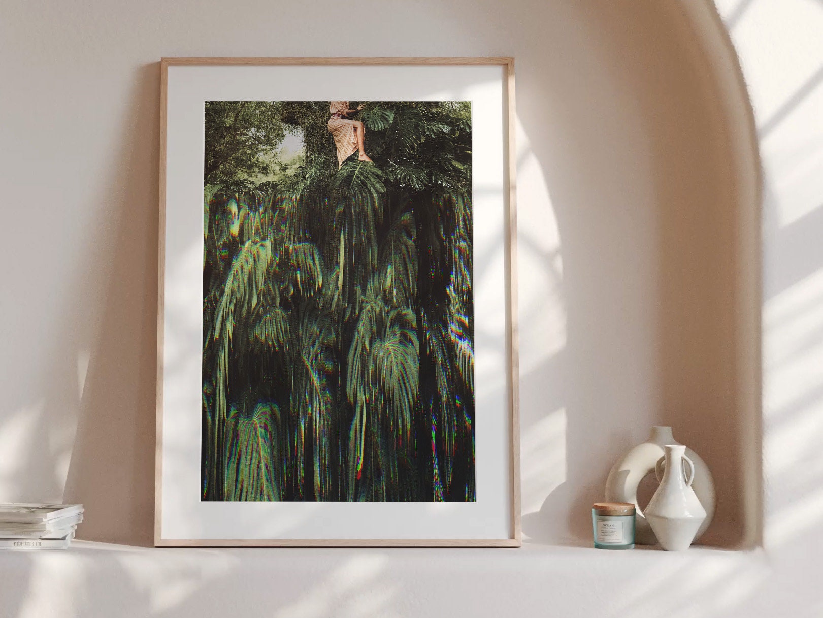 Monstera Plant Art Print - Modern Funky Altered Photo For Plant Lovers, Home, Office, Bedroom, Living Room | Untitled (311) Giclée Print