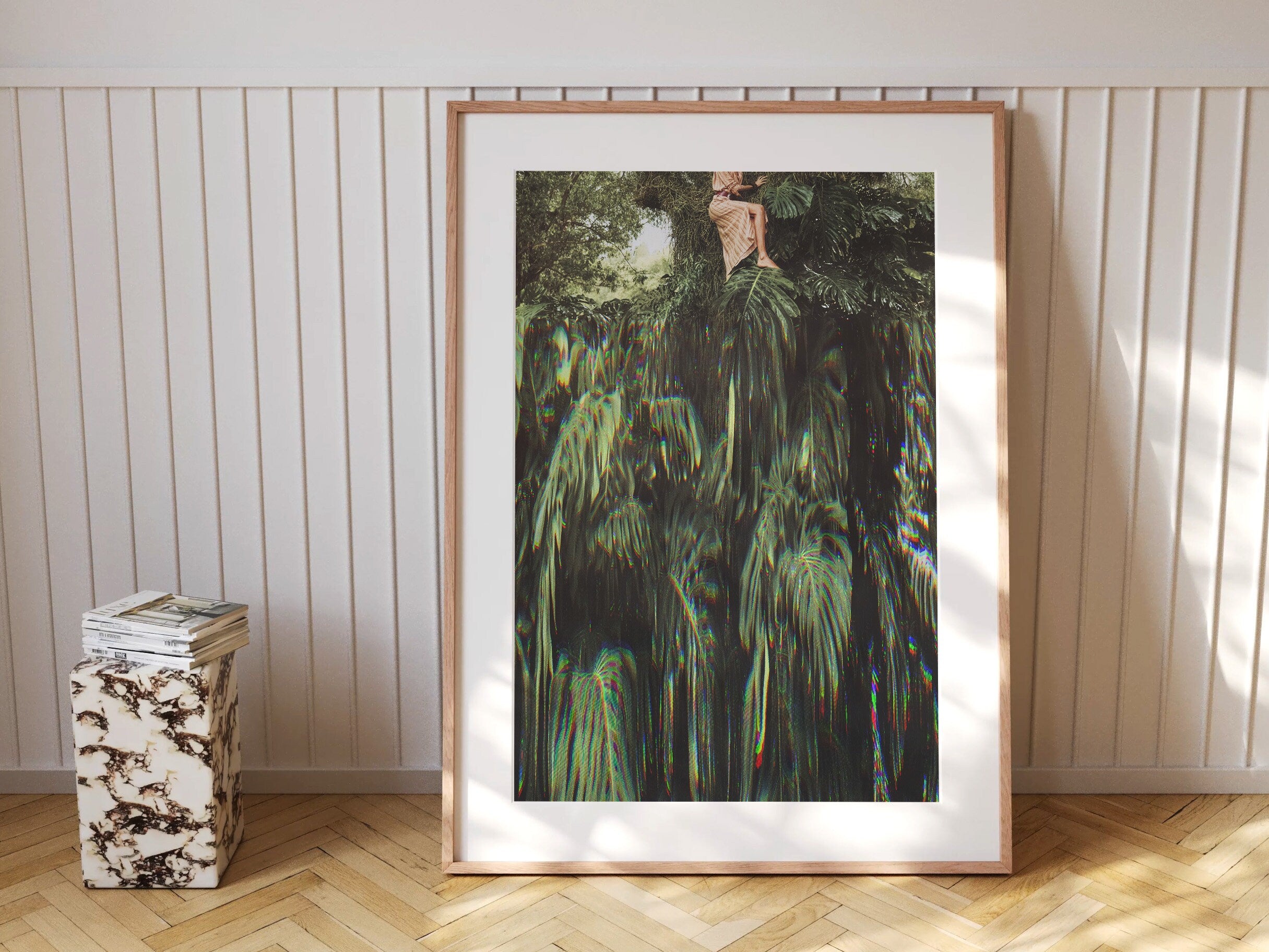 Monstera Plant Art Print - Modern Funky Altered Photo For Plant Lovers, Home, Office, Bedroom, Living Room | Untitled (311) Giclée Print