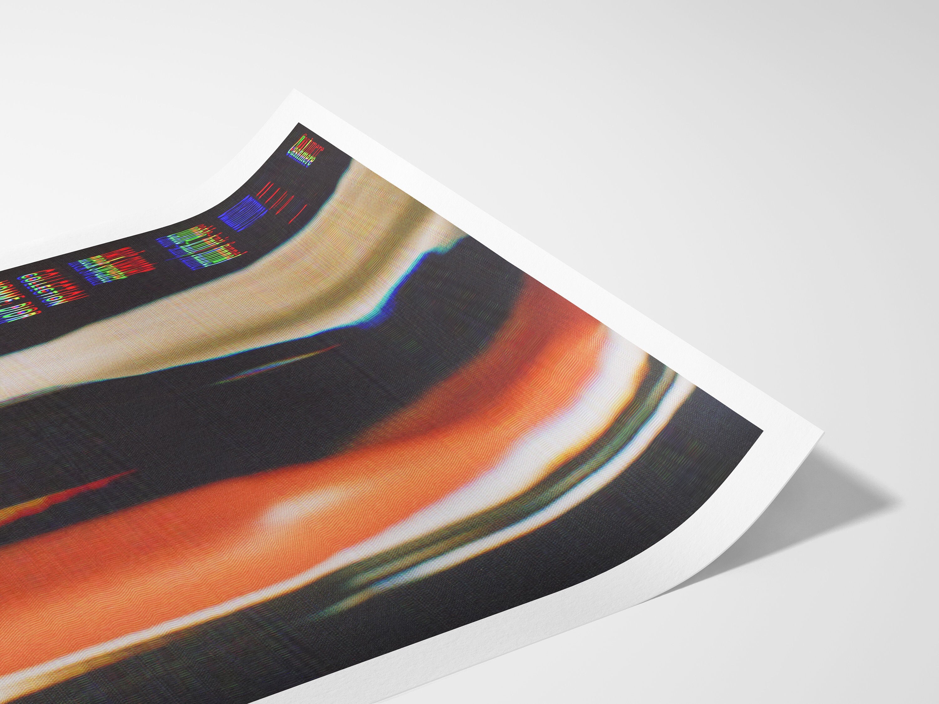 Red And Black Altered Photo Wall Art Print - Unique Bohemian Decor for Living Room, Bedroom, Home, Office | Untitled (314) Giclée Print