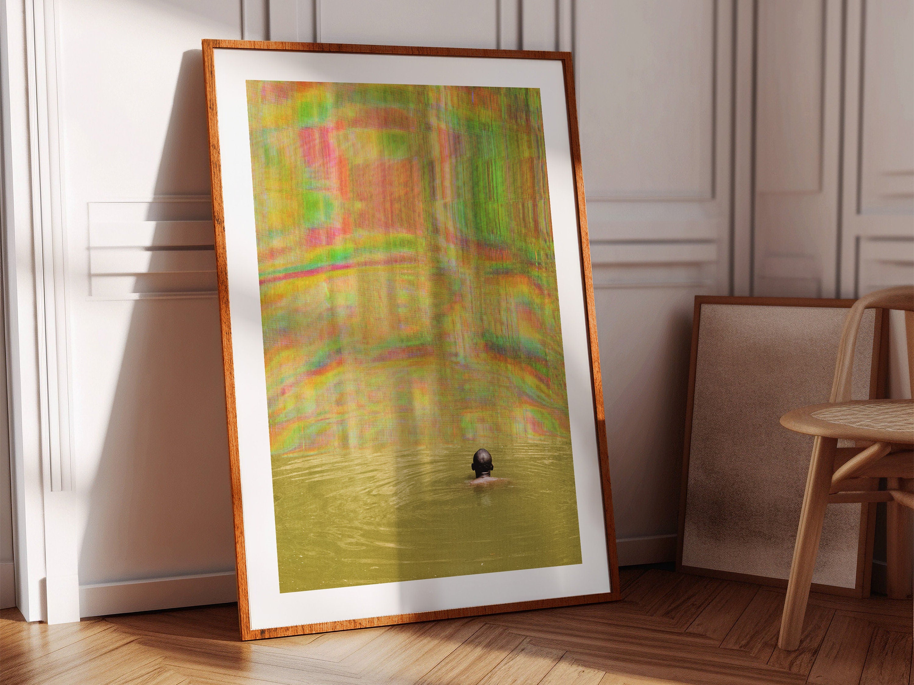 Unique Psychedelic Swimming Pool Art Print - Eccentric Wall Decor for Living Room, Office, Bedroom, Bookshelf | Untitled (315) Giclée Print