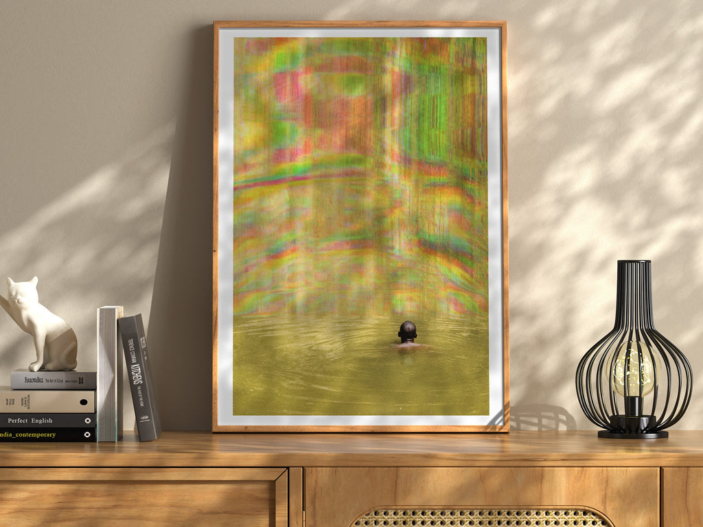 Unique Psychedelic Swimming Pool Art Print - Eccentric Wall Decor for Living Room, Office, Bedroom, Bookshelf | Untitled (315) Giclée Print