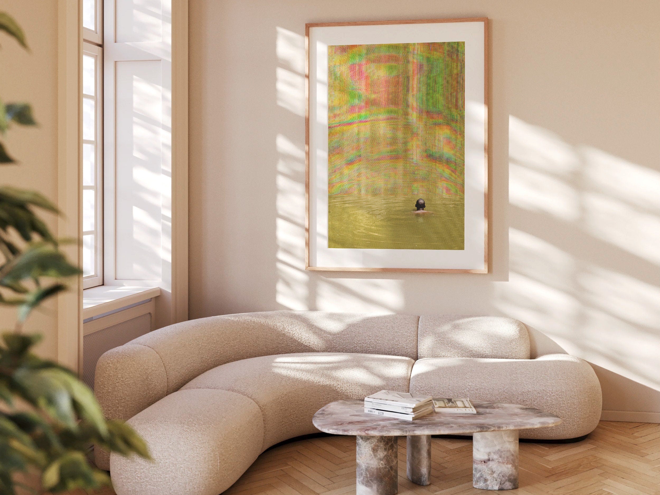 Unique Psychedelic Swimming Pool Art Print - Eccentric Wall Decor for Living Room, Office, Bedroom, Bookshelf | Untitled (315) Giclée Print