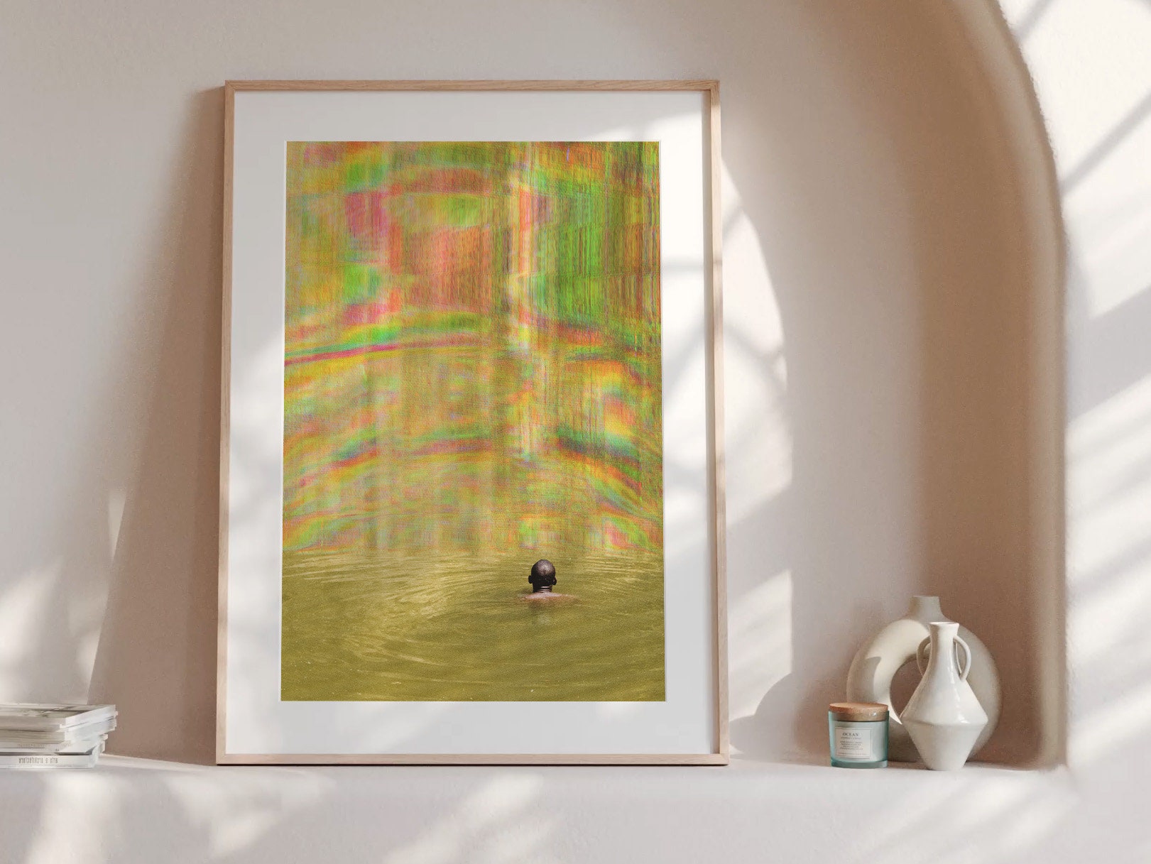 Unique Psychedelic Swimming Pool Art Print - Eccentric Wall Decor for Living Room, Office, Bedroom, Bookshelf | Untitled (315) Giclée Print