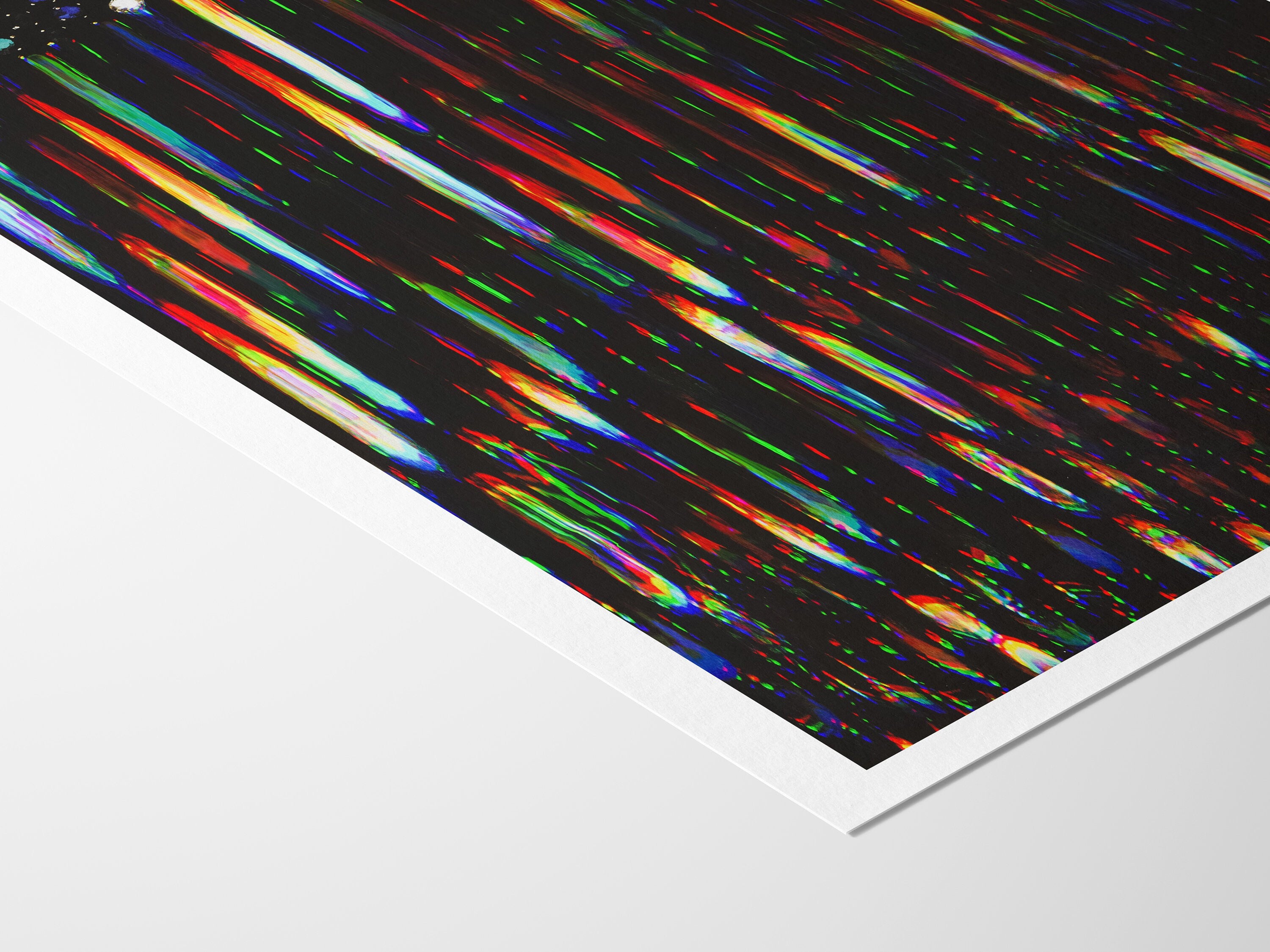 Colorful Bedroom Wall Art - Feminine Fashion Aesthetic - Black Rainbow Jewel Artwork For Home, Office, Living | Untitled (317) Giclée Print